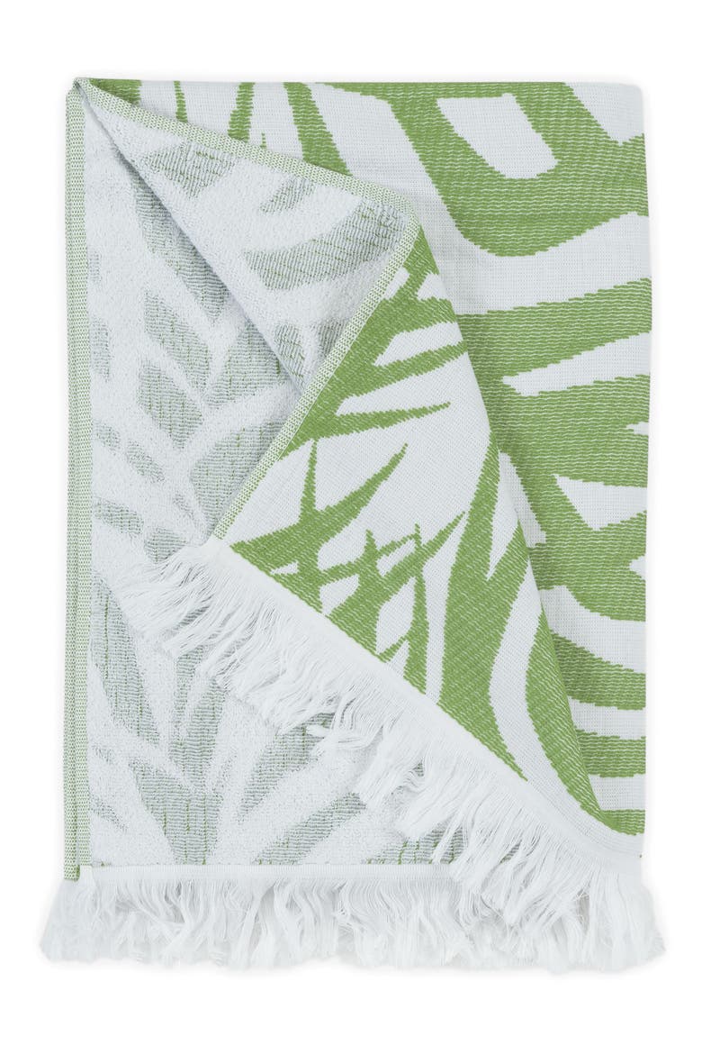 Zebra Palm Beach Towel, Main, color, JUNGLE