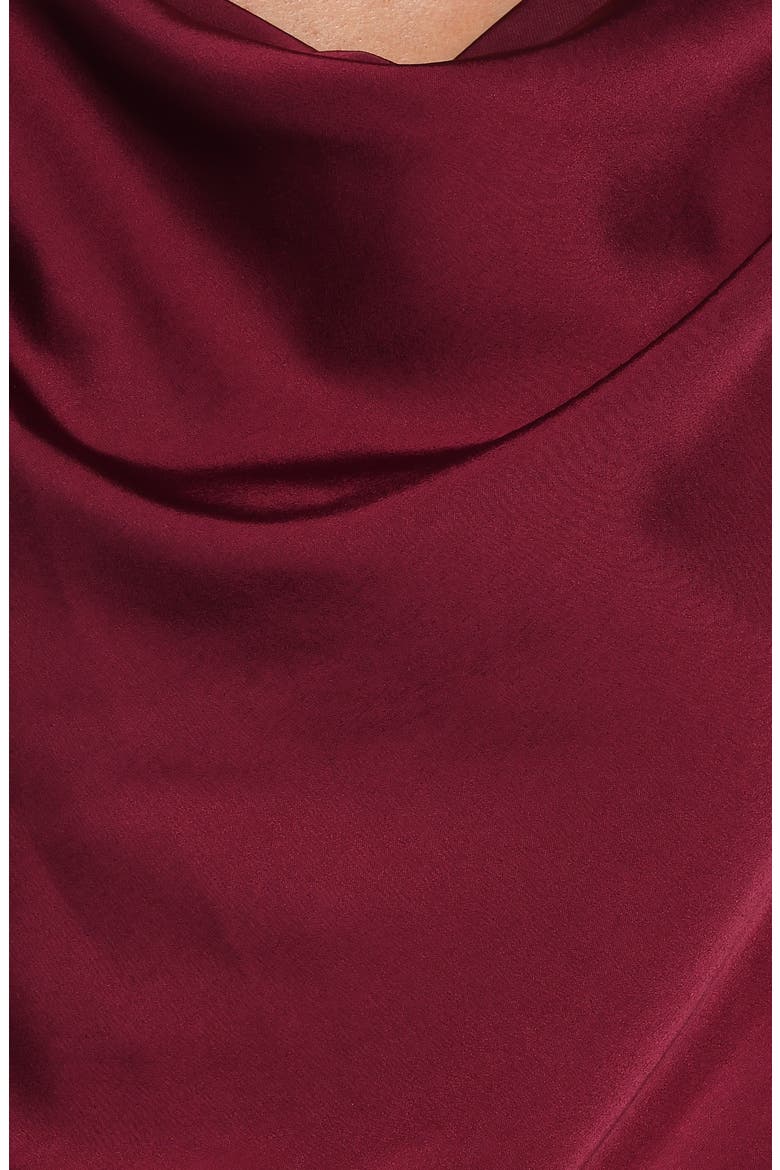 Catherine Satin Crop Top & Maxi Skirt Set, Alternate, color, BURGUNDY