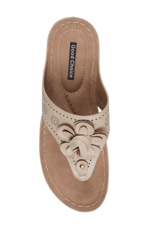 Gc Shoes Willa Flower Wedge Sandal In Gold