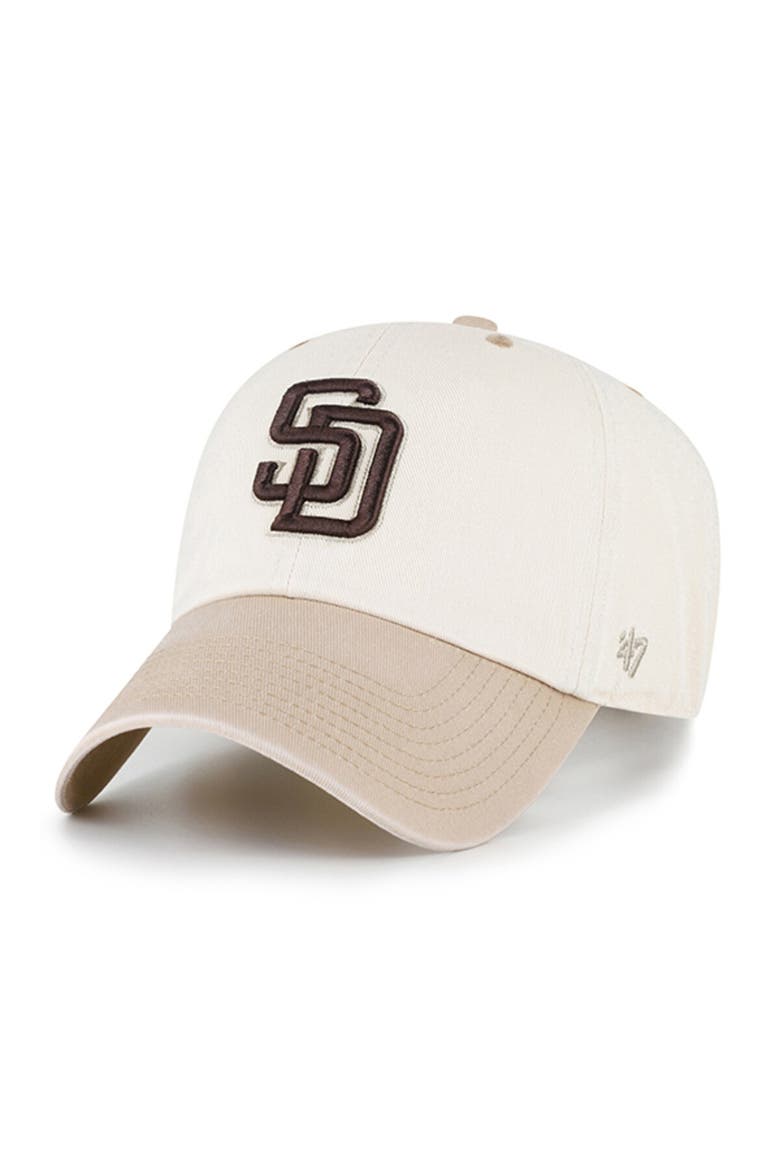 Men's '47  Natural/Tan San Diego Padres Neutral Terrain Clean Up Adjustable Hat, Main, color, Natural