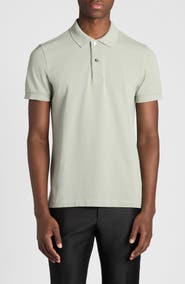 TOM FORD Short Sleeve Cotton Piqué Polo