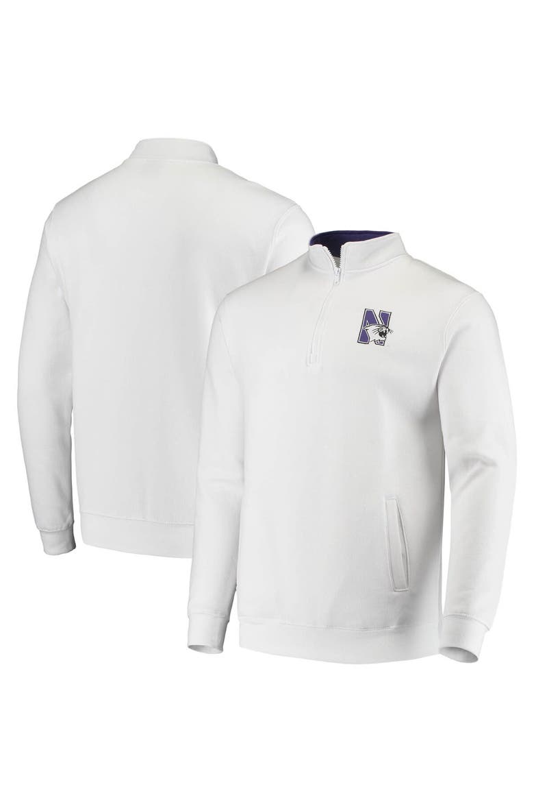Men's Colosseum White Northwestern Wildcats Tortugas Logo Quarter-Zip Jacket, Main, color, White