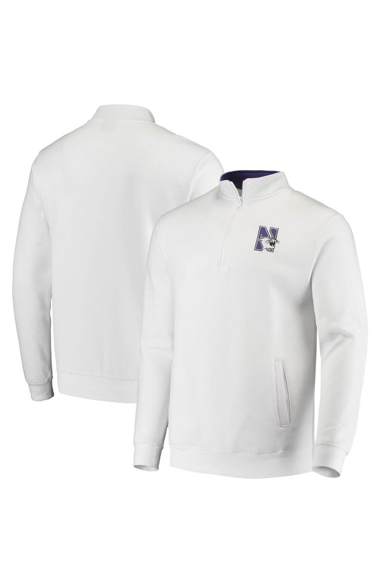 COLOSSEUM Men's Colosseum White Northwestern Wildcats Tortugas Logo Quarter-Zip Jacket, Main, color, White