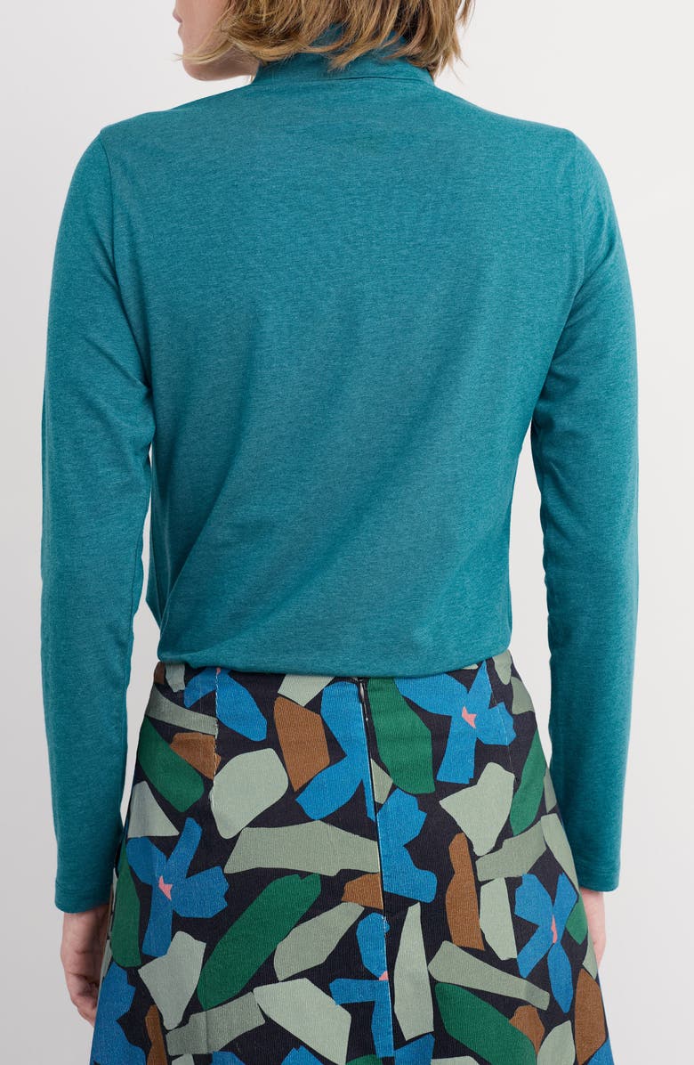 Seasalt Cornwall Landing Turtleneck Stretch Organic Cotton Top, Alternate, color, Melange Mast