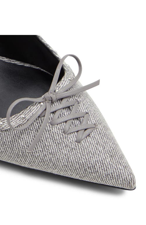 Aldo Stevvie Slingback Pointed Toe Pump In Dark Grey