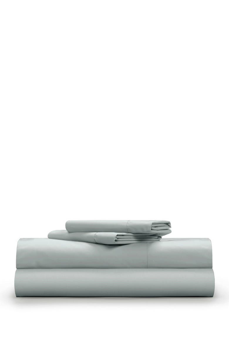 Classic Cool & Crisp 100% Cotton Percale 4-Piece Sheet Set, Main, color, LIGHT GREY