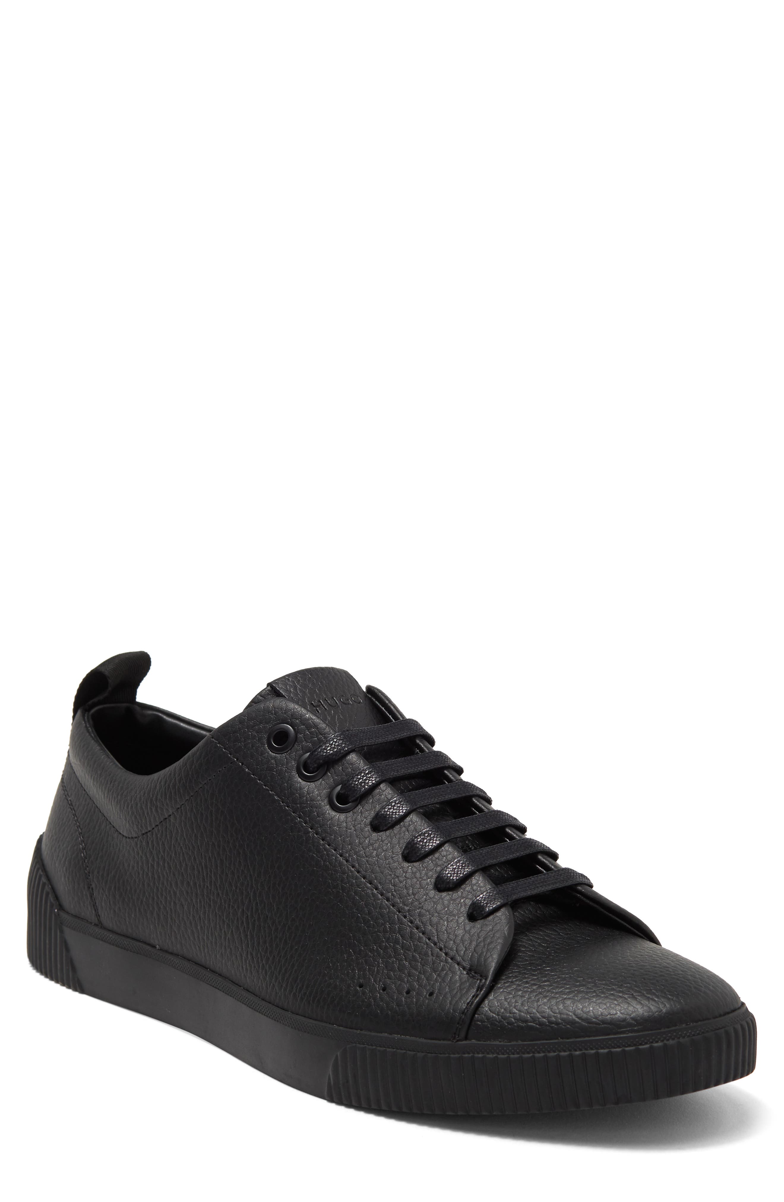 BOSS Zero Pebbled Leather Low Top Sneaker, Main, color, 