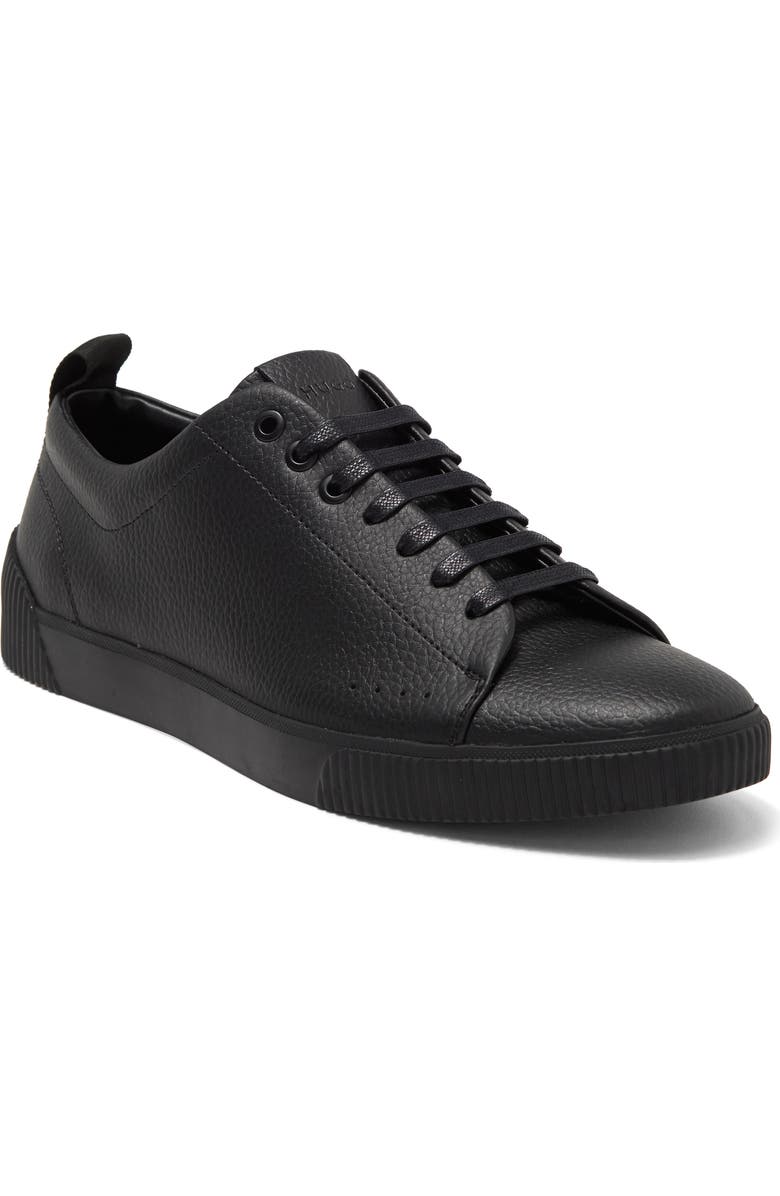 BOSS Zero Pebbled Leather Low Top Sneaker, Main, color,