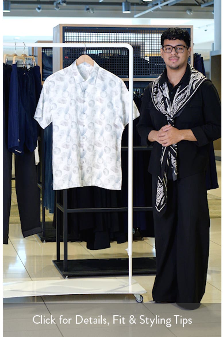 Vero Shaped Fit Abstract Print Short Sleeve Button-Up Shirt video