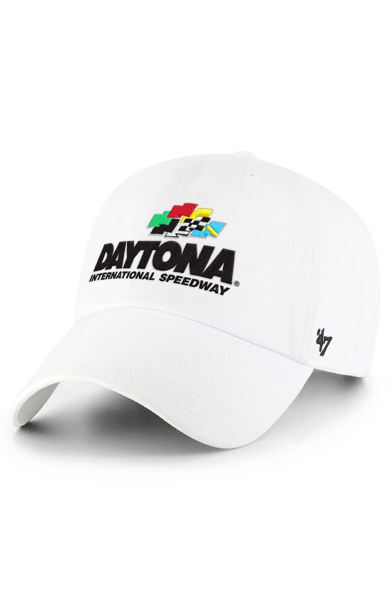 '47 Men's '47 White Daytona International Speedway Daytona 500 Clean Up Adjustable Hat, Main, color, 