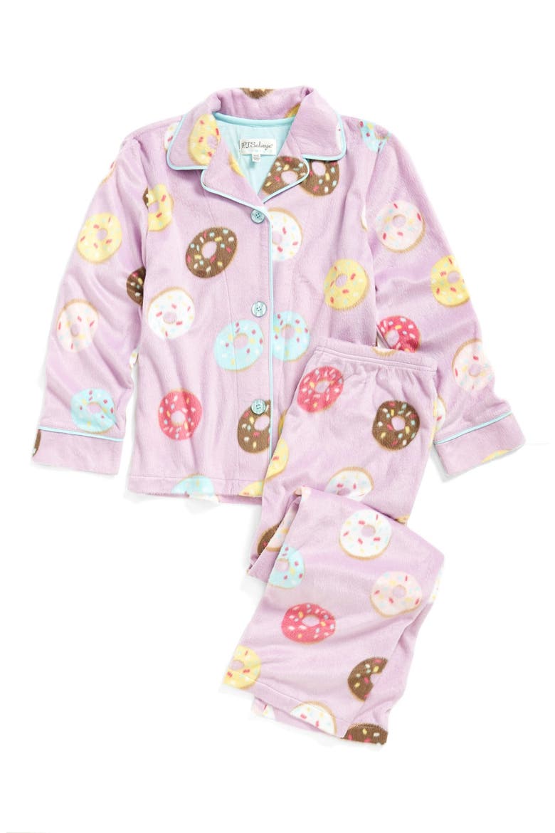 'Donut' Two-Piece Pajamas, Main, color, LAVENDER