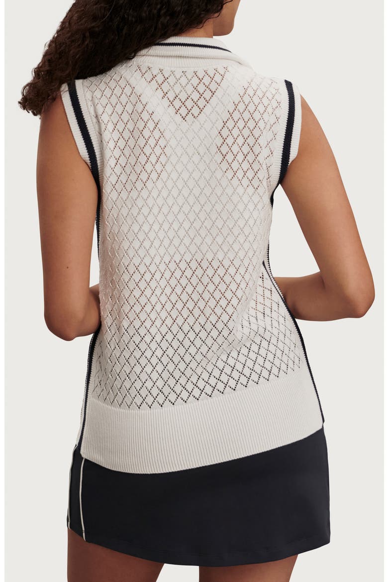 Stefan Half Zip Knit Vest, Alternate, color, WHITE