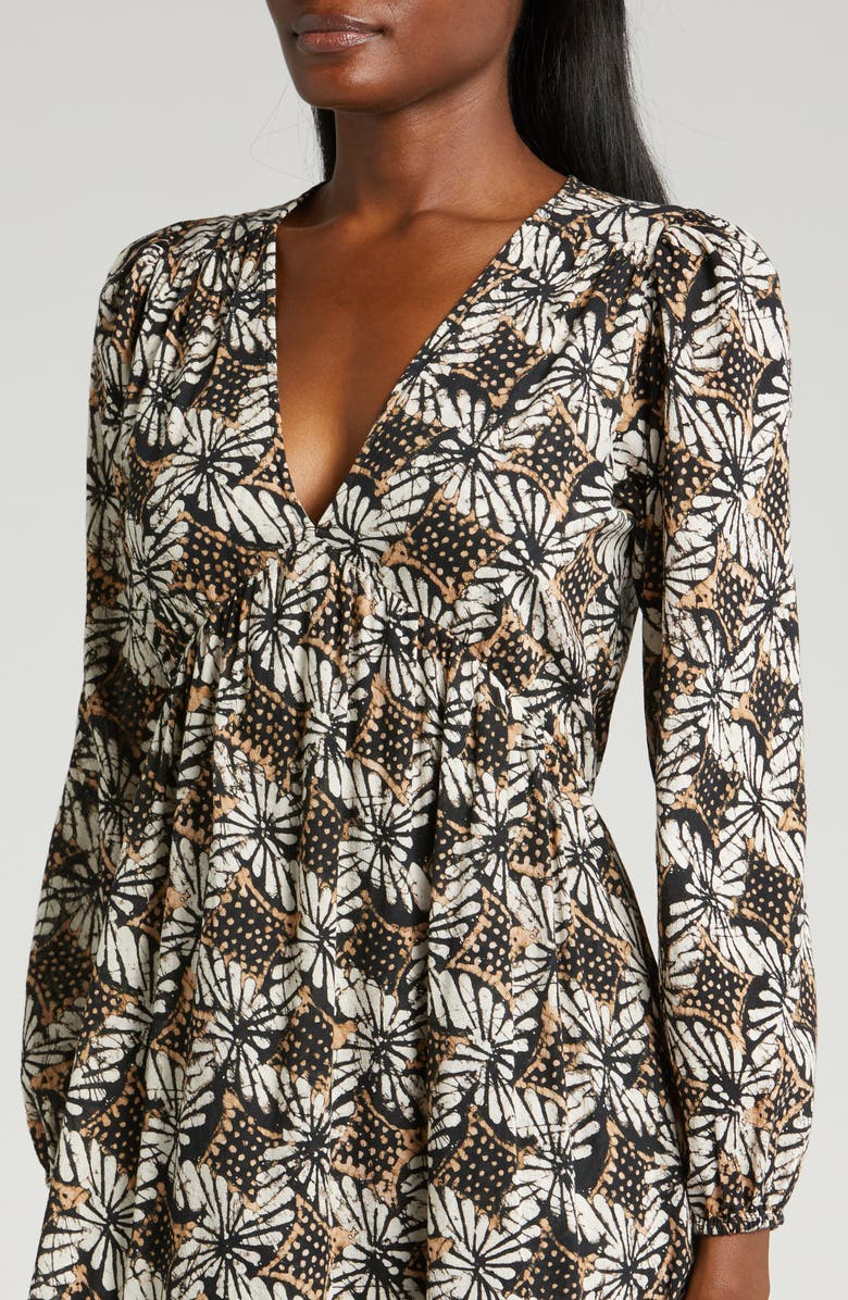 XÍRENA Ella Print Long Sleeve Midi Dress, Alternate, color, 