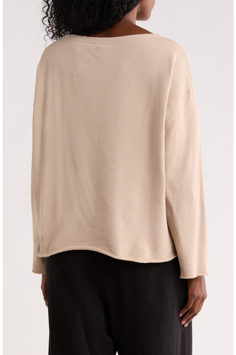 Boxy Boat Neck Organic Cotton Top, Alternate, color, WHEAT