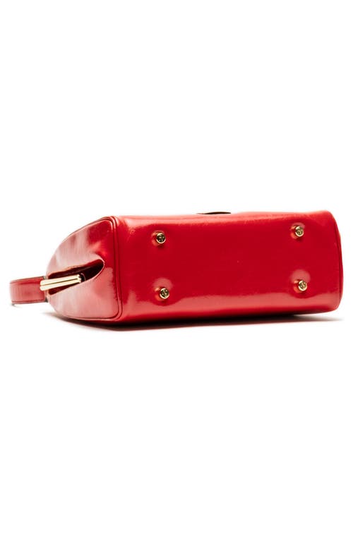 Frances Valentine Katherine Frame Leather Handbag In Red