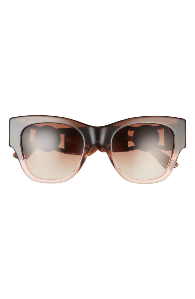 Versace 52mm Cat Eye Sunglasses, Main, color, Transparent Brown