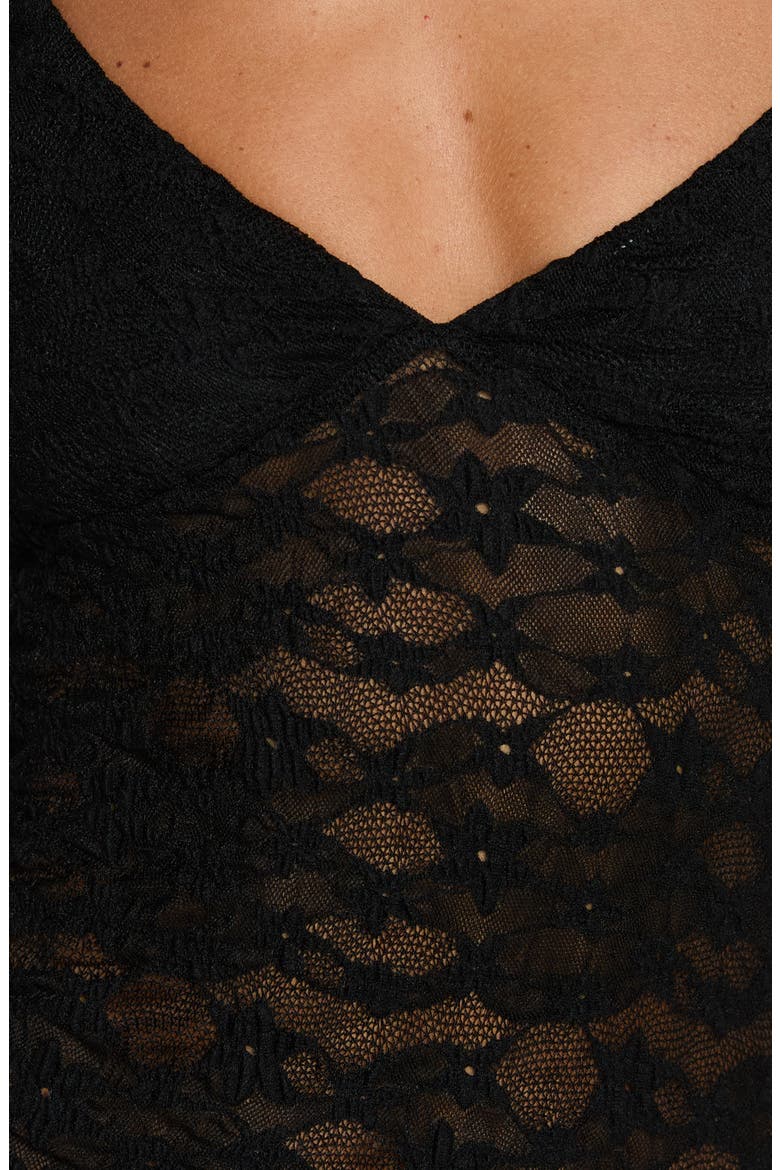 Blackpool Lace V-Neck Maxi Dress, Alternate, color, BLACK