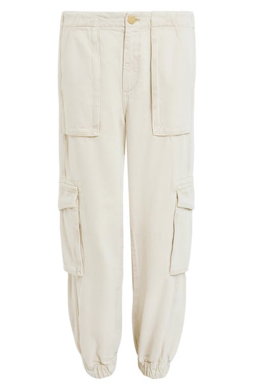 Allsaints Freda Tapered Cargo Trousers In Ecru White