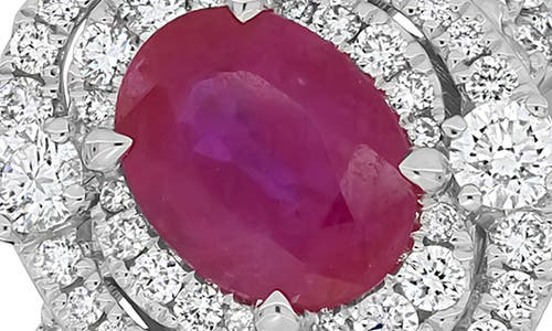 Bony Levy El Mar Oval Cut Ruby & Diamond Ring In 18k White Gold