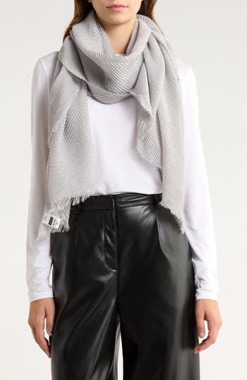 Nordstrom Rack Pleated Occasion Wrap In Silver