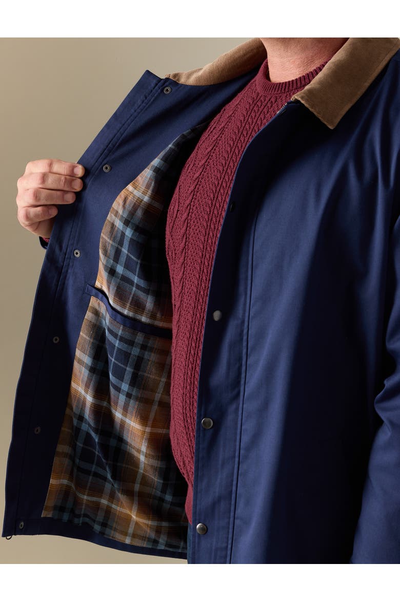 Big & Tall Corduroy Collar Barn Coat, Alternate, color, NAVY