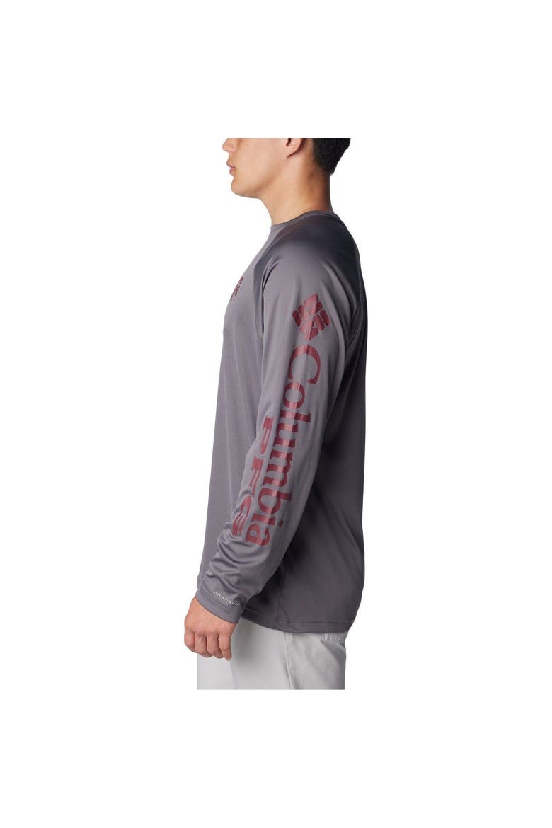 Men's Columbia Charcoal Texas A&M Aggies Terminal Tackle Omni-Shade Raglan Long Sleeve T-Shirt, Alternate, color, Charcoal