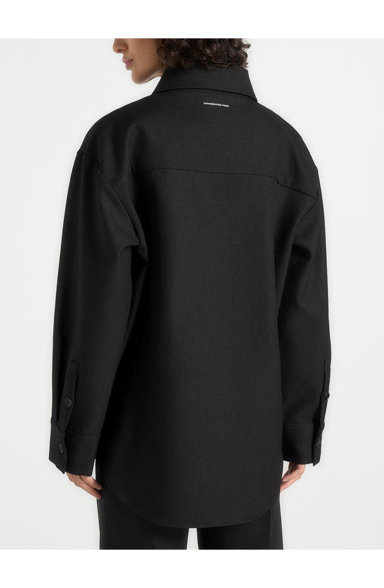 Manière De Voir Joy Tailored Oversized Shirt, Alternate, color, Black
