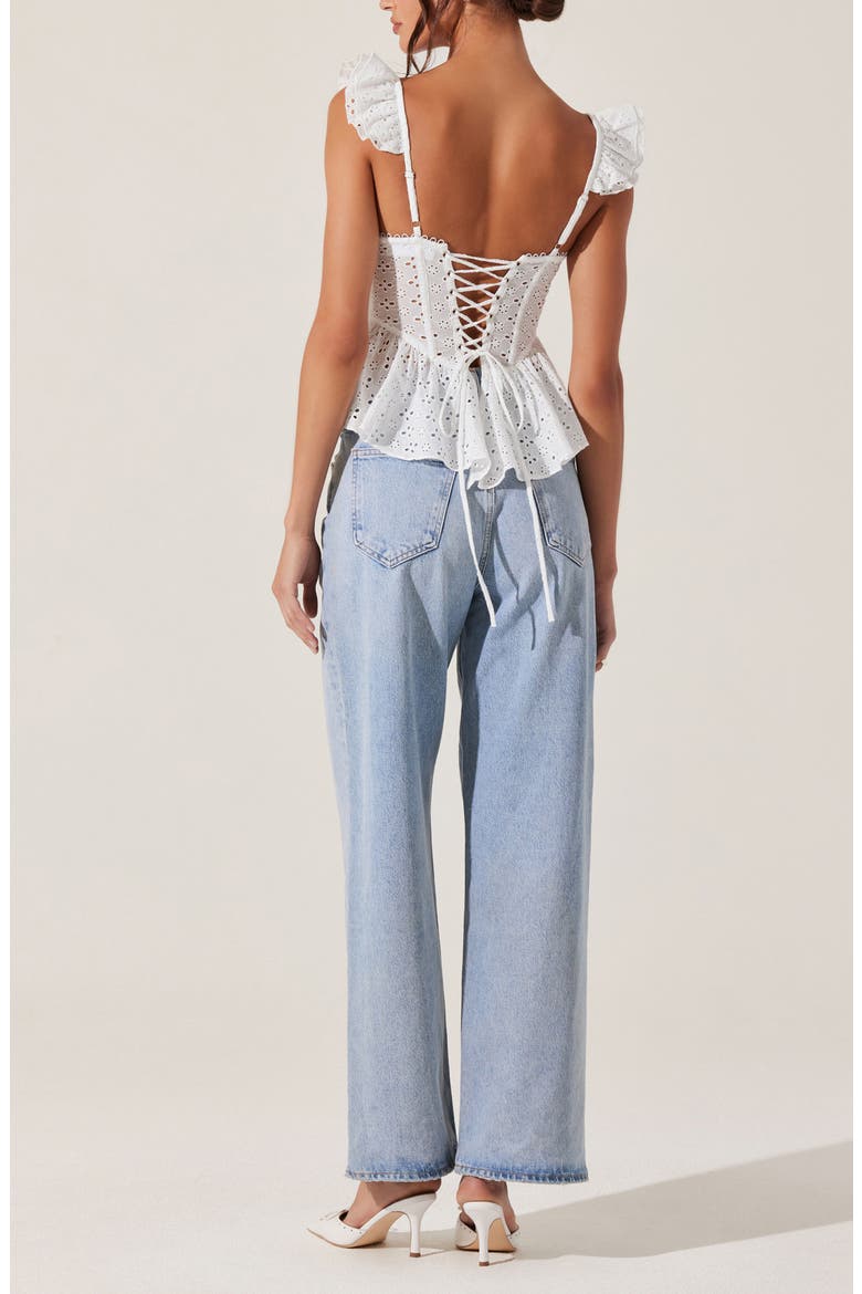 Baylin Broderie Anglaise Top, Alternate, color, WHITE