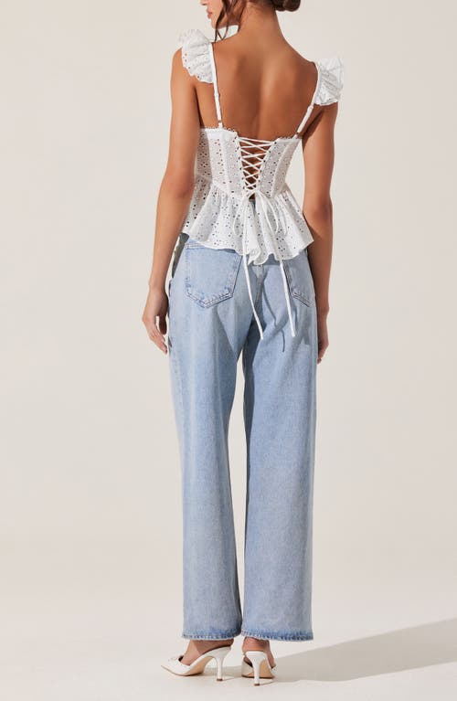 Astr The Label Baylin Broderie Anglaise Top In White