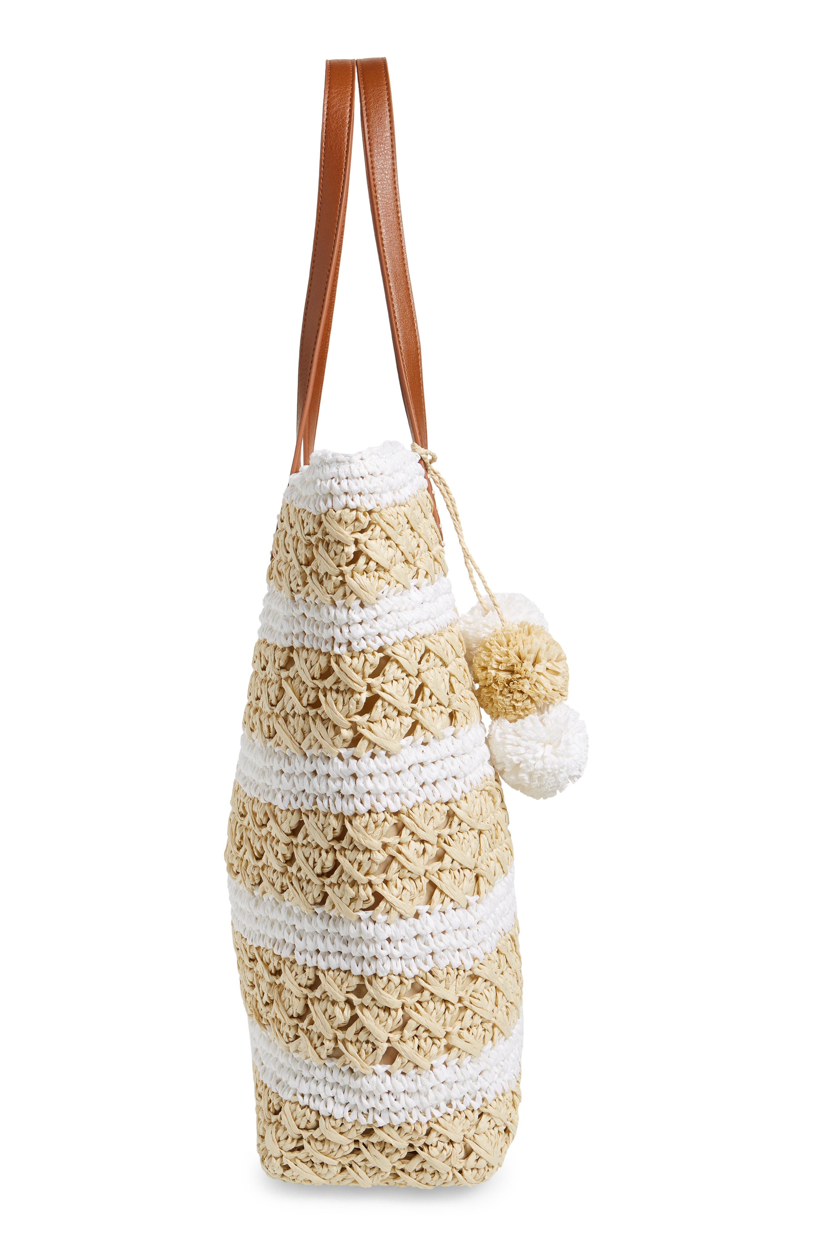 Celeste Straw Tote, Alternate, color, NATURAL WHITE