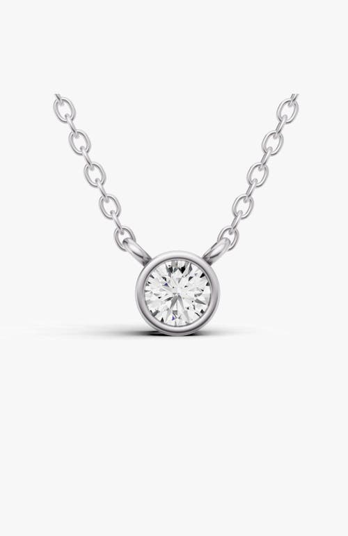 SEREIA OFFICIAL 14K Gold 1 ct Lab-Grown Diamond Solitaire Pendant in White Gold at Nordstrom