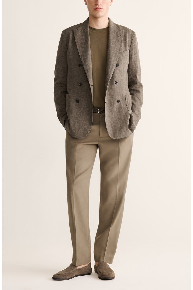 Slim Fit Linen Blend Suit Jacket, Alternate, color, MINK GREY