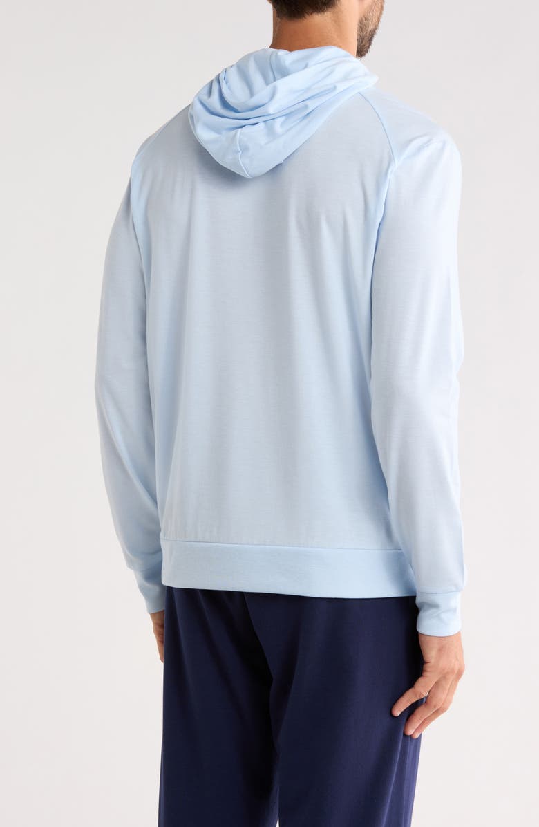 Polo Ralph Lauren Lounge Jersey Hooded Sweatshirt, Alternate, color, Oxford Blue