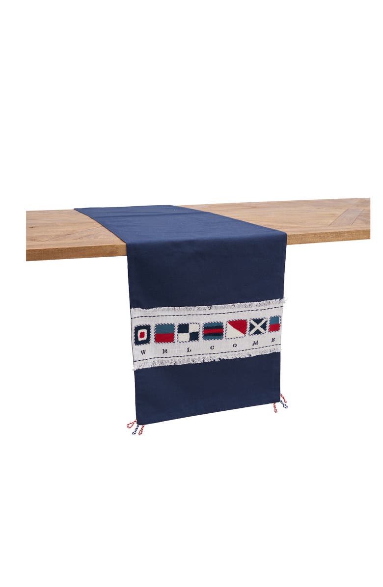 C&F Home Nautical Flag Table Runner, 14" x 72", Alternate, color, Blue