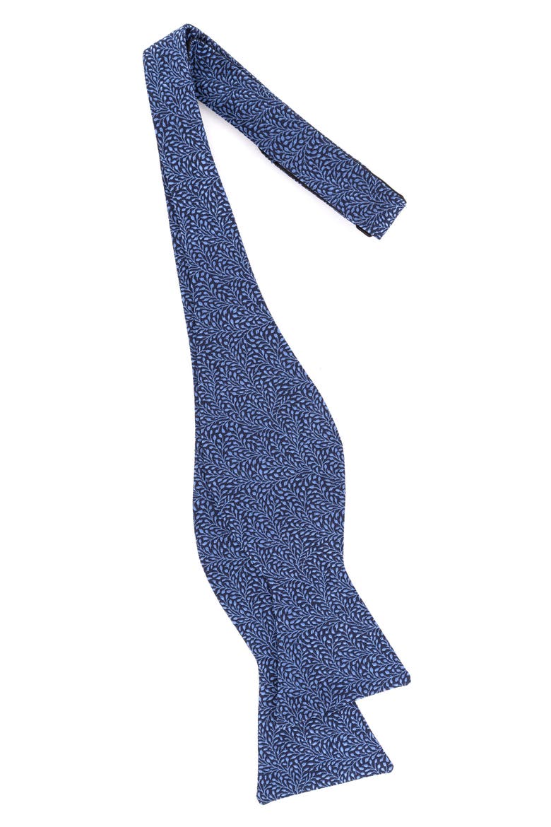 Grand Botanical Silk Bow Tie, Alternate, color, NAVY