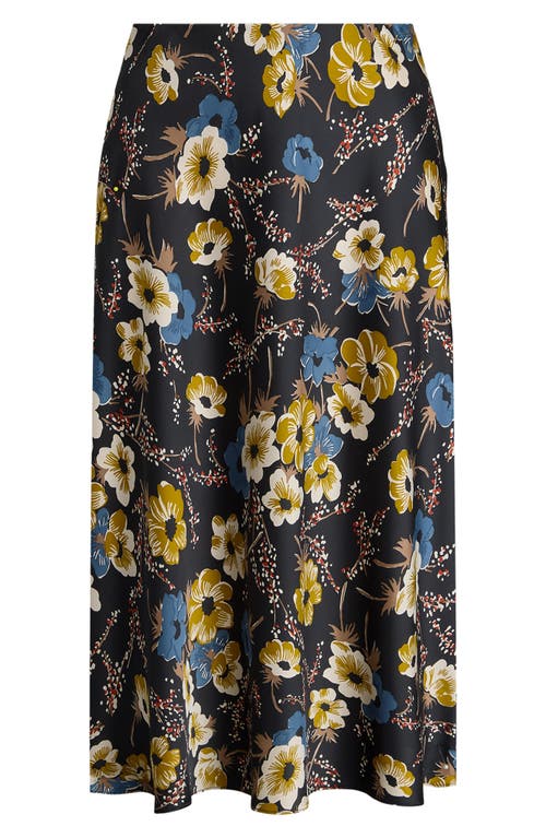 RALPH LAUREN LAUREN RALPH LAUREN SATIN CHARMEUSE MIDI SKIRT