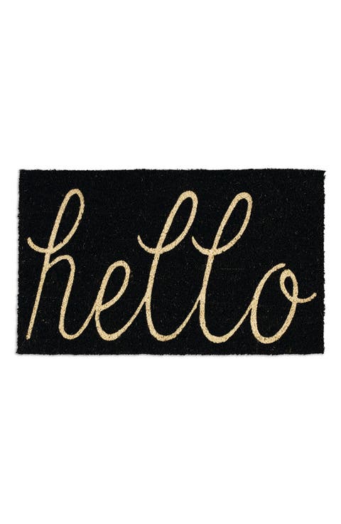 Hello Coir Doormat