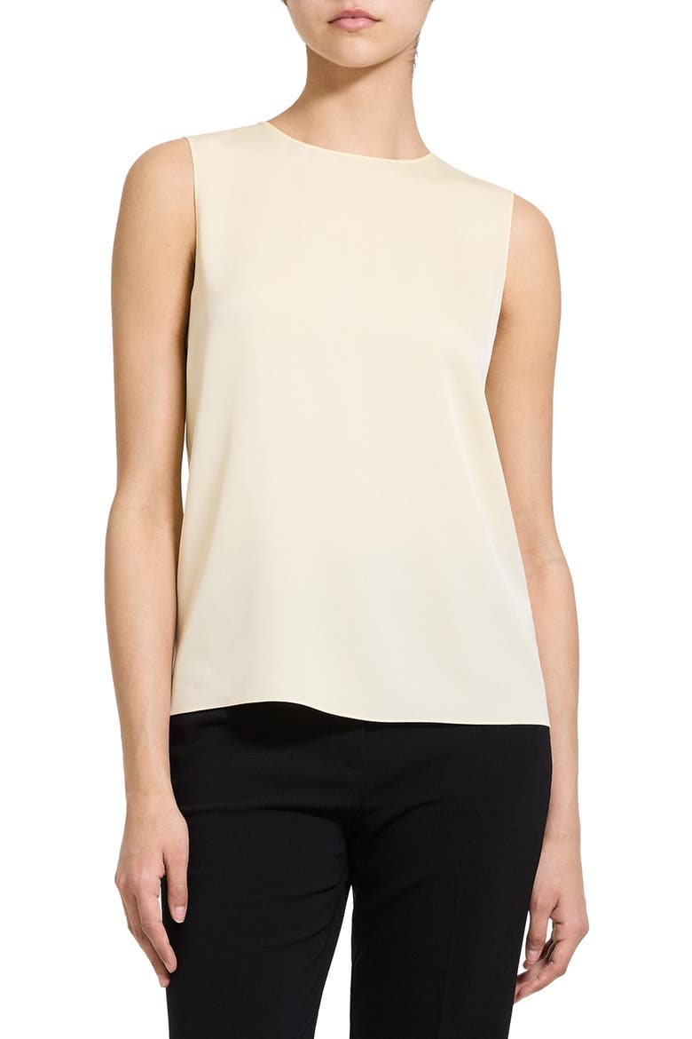 Sleeveless Silk Blouse, Alternate, color, SUNBEAM