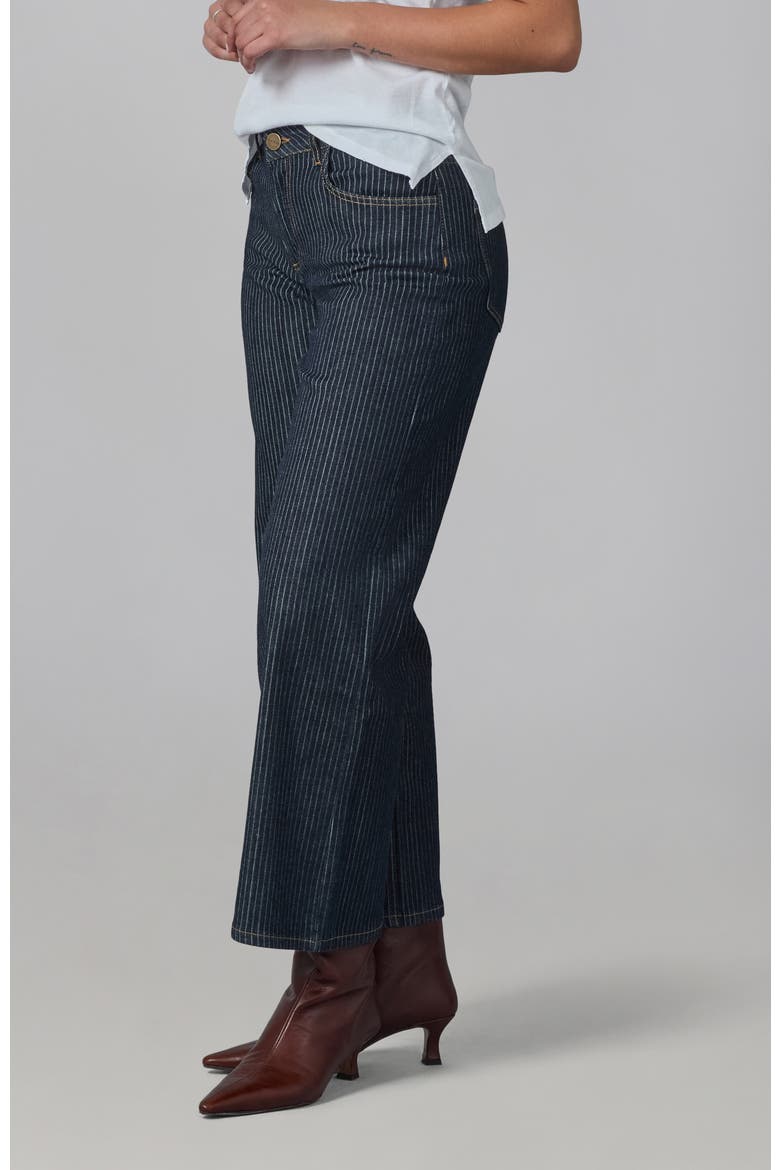 Colette High Rise Wide Leg Jeans, Alternate, color, Pinstribe Blue