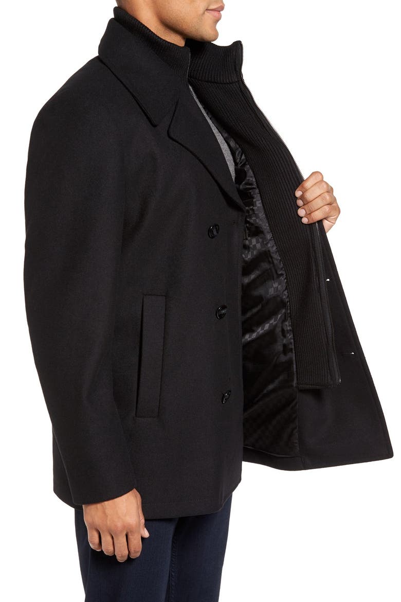 Dock Peacoat, Alternate, color, BLACK
