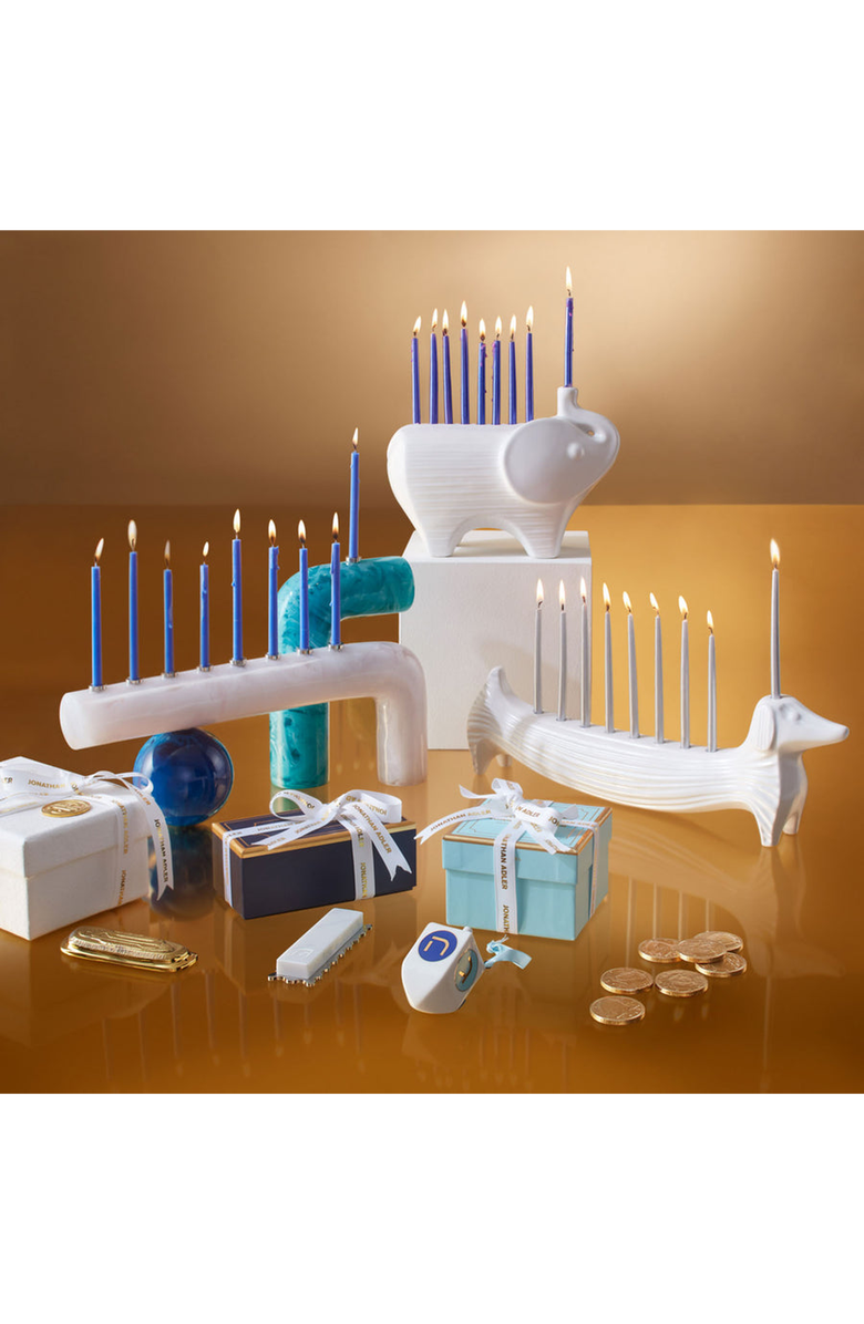 Jonathan Adler Dachshund Menorah, Alternate, color, 