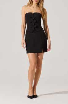 ASTR the Label Bow Detail Strapless Sheath Dress