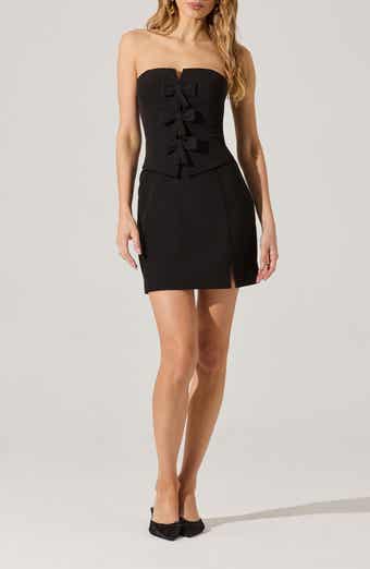 ASTR the Label Bow Detail Strapless Sheath Dress