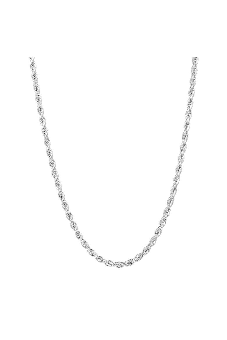 Sterling Silver Thick 3.5MM Rope Chain, Main, color, Silver