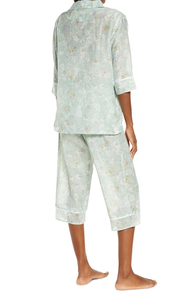 Louis Cotton & Silk Crop Pajamas, Alternate, color, MINT