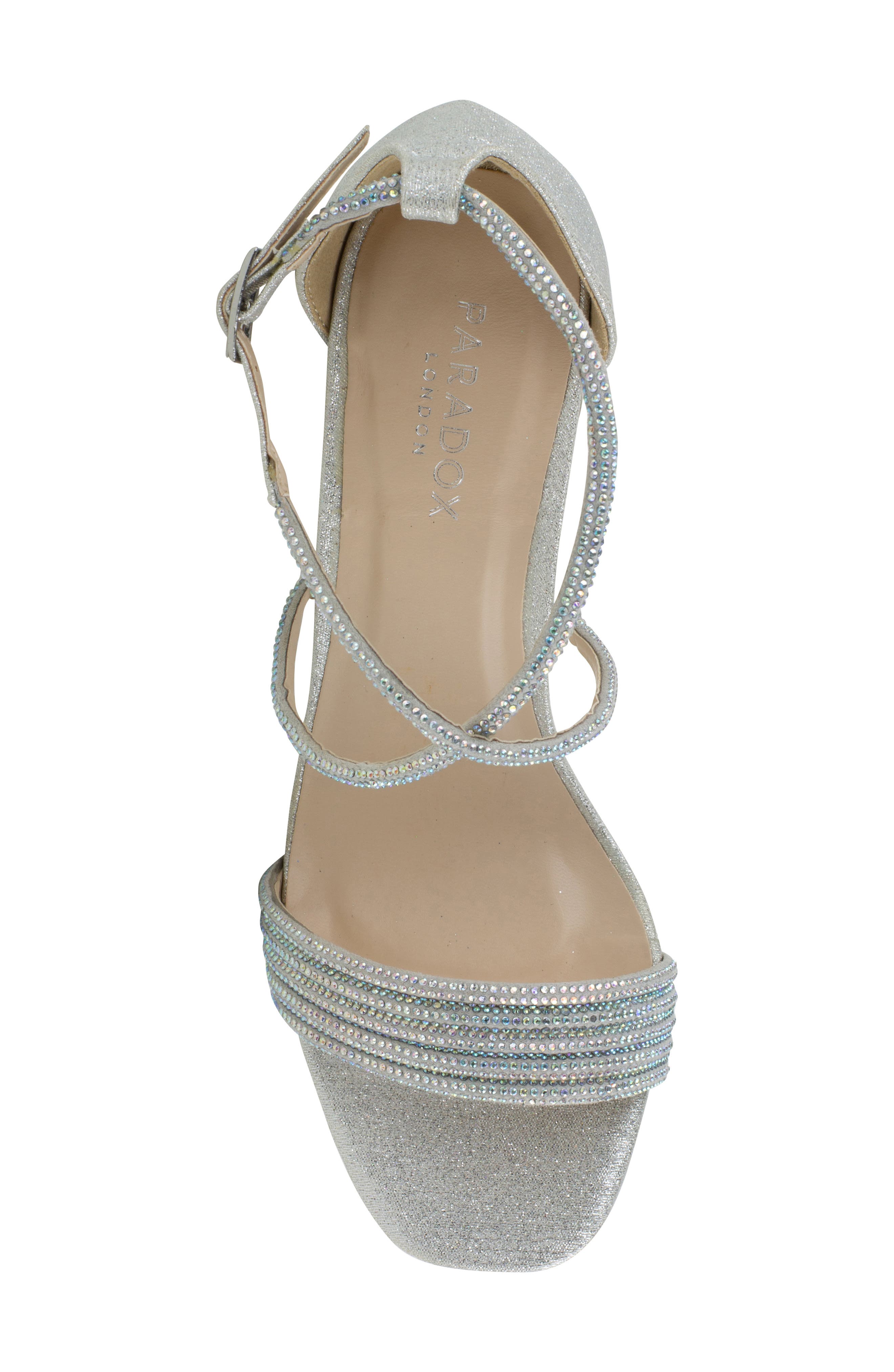 Mackenzie Embellished Sandal, Alternate, color, SILVER