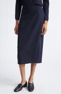 Max Mara Otre Stretch Wool Midi Skirt