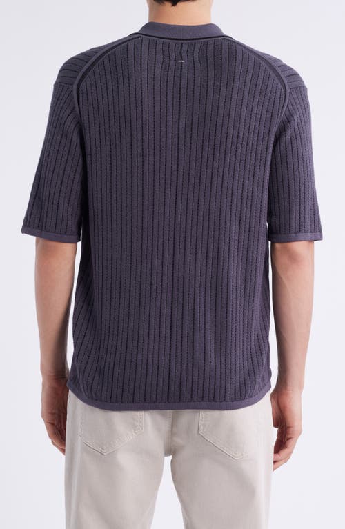 Rag & Bone Harvey Garment Dye Polo In Blue