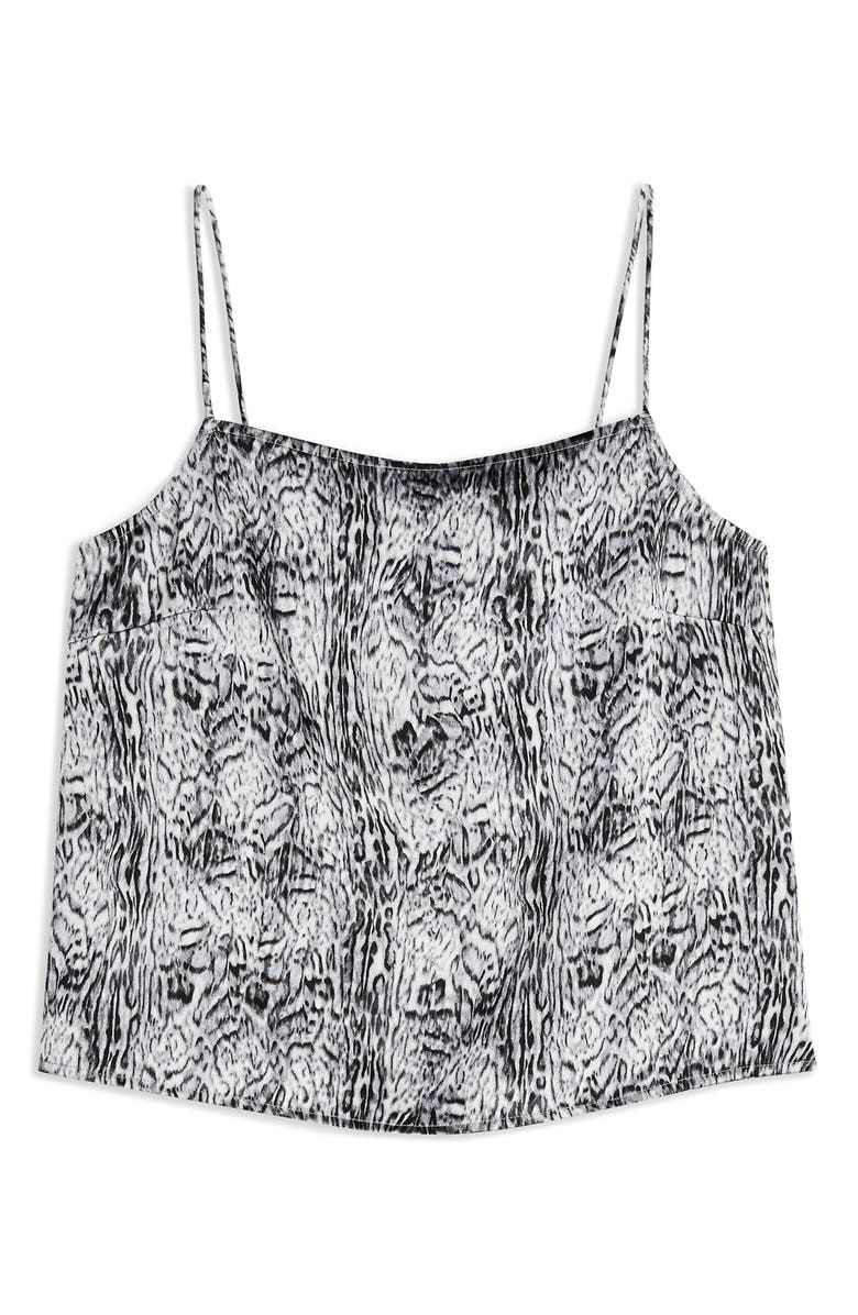 Topshop Blur Animal Print Pajama Camisole, Alternate, color,