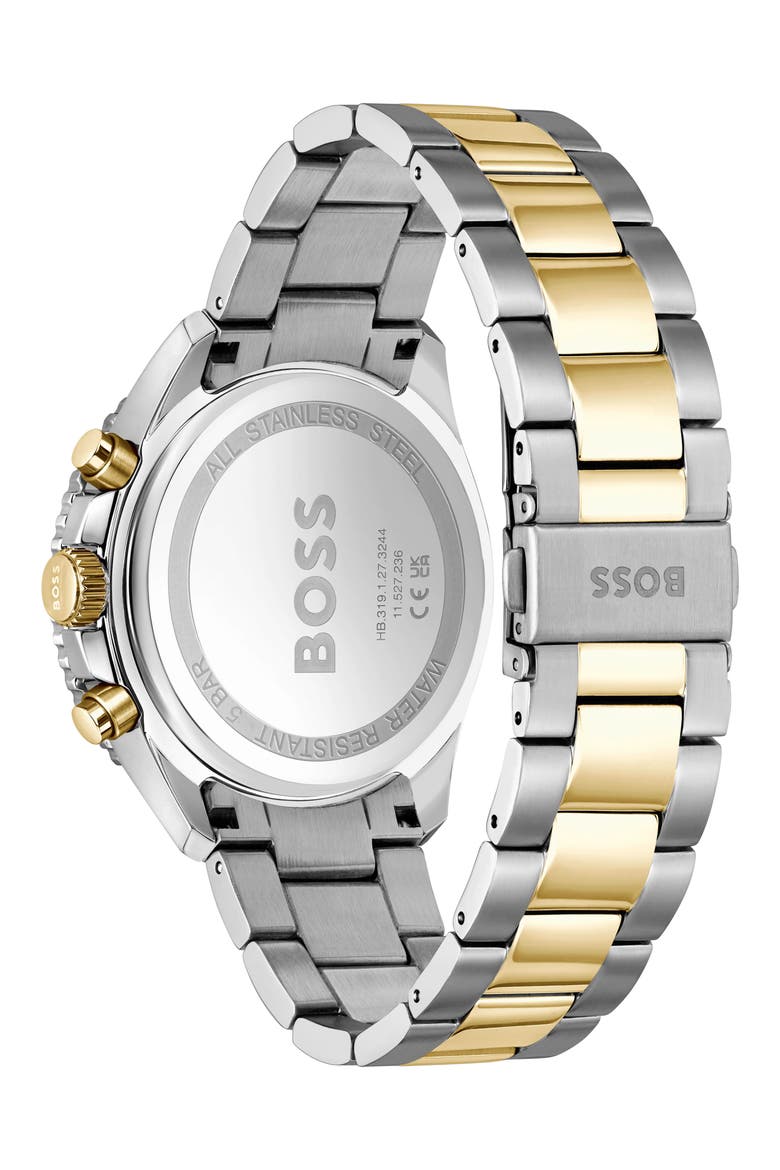 Runner Chronograph Bracelet Watch, 45mm, Alternate, color, GRAY/BLACK